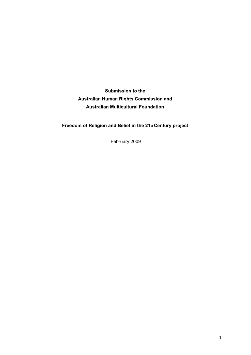 Australian Human Rights Commission And