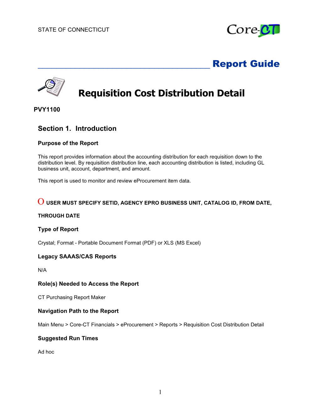 Requisition Cost Distribution Detail