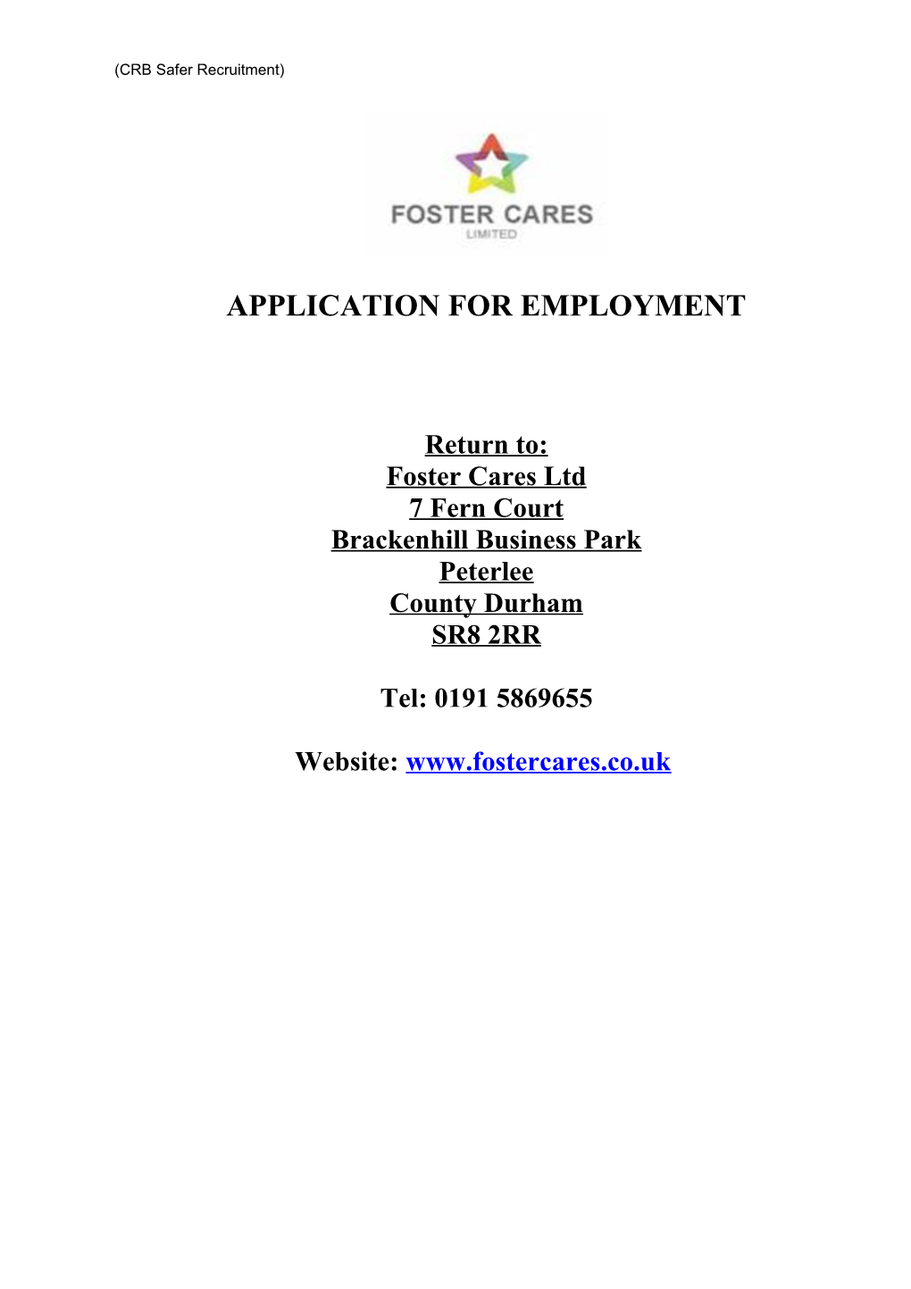Job Application Form s24