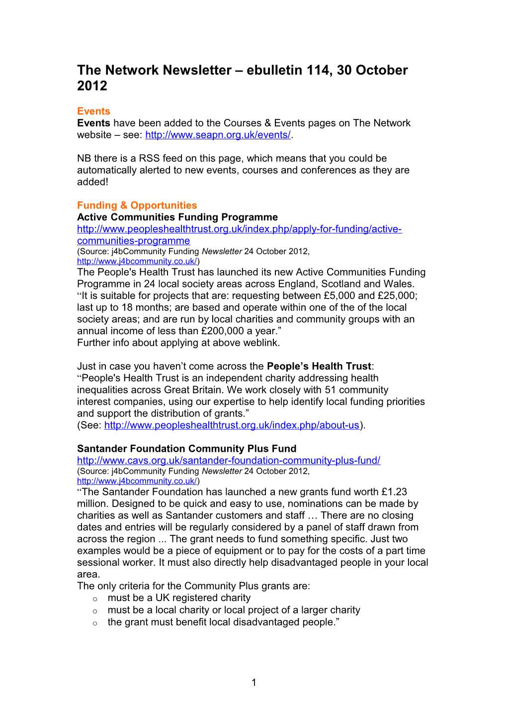 The Network Newsletter Ebulletin 1, 14 April 2008 s6