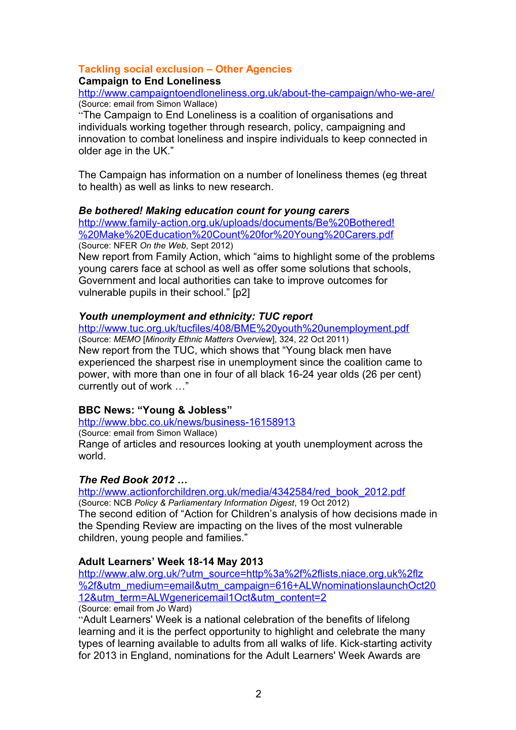 The Network Newsletter Ebulletin 1, 14 April 2008 s6