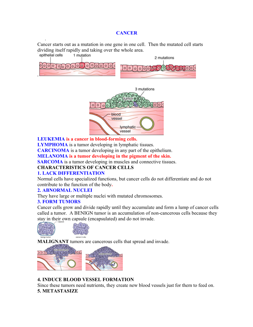 LEUKEMIA Is a Cancer in Blood-Forming Cells