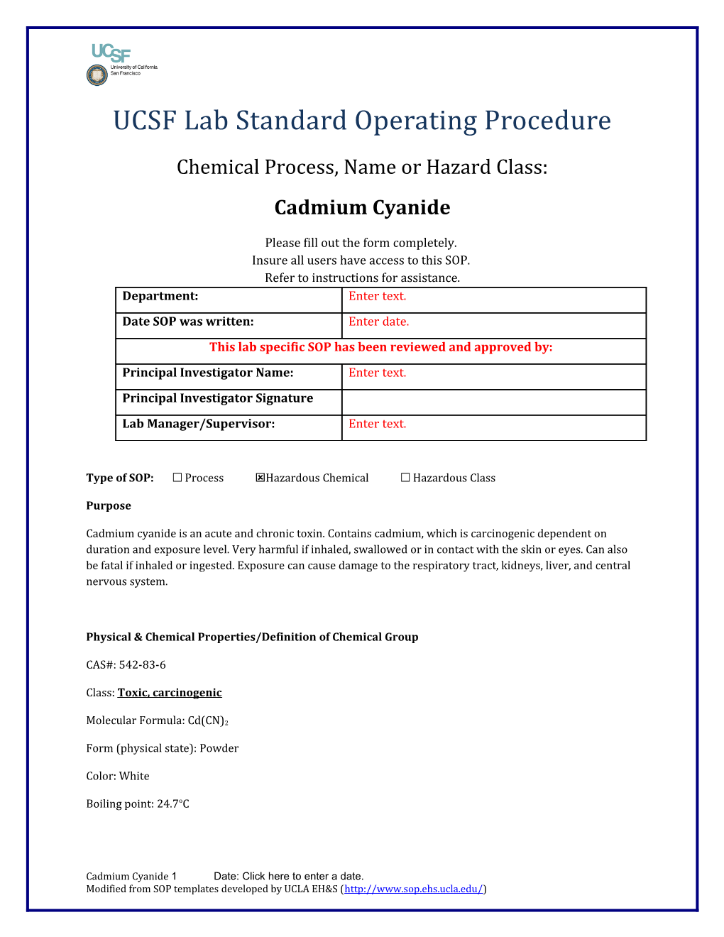 UCSF Lab Standard Operating Procedure s2