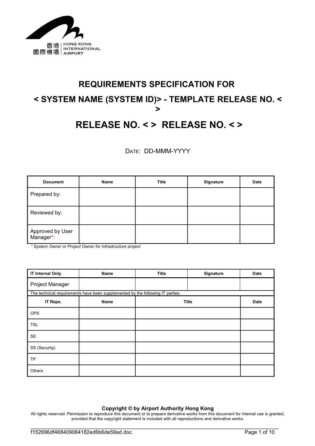 System Name (System Id) - Template