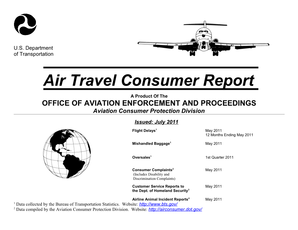 Air Travel Consumer Report s3