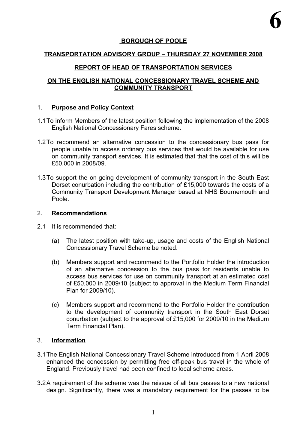 The English National Concessionary Travel Scheme and Community Transport