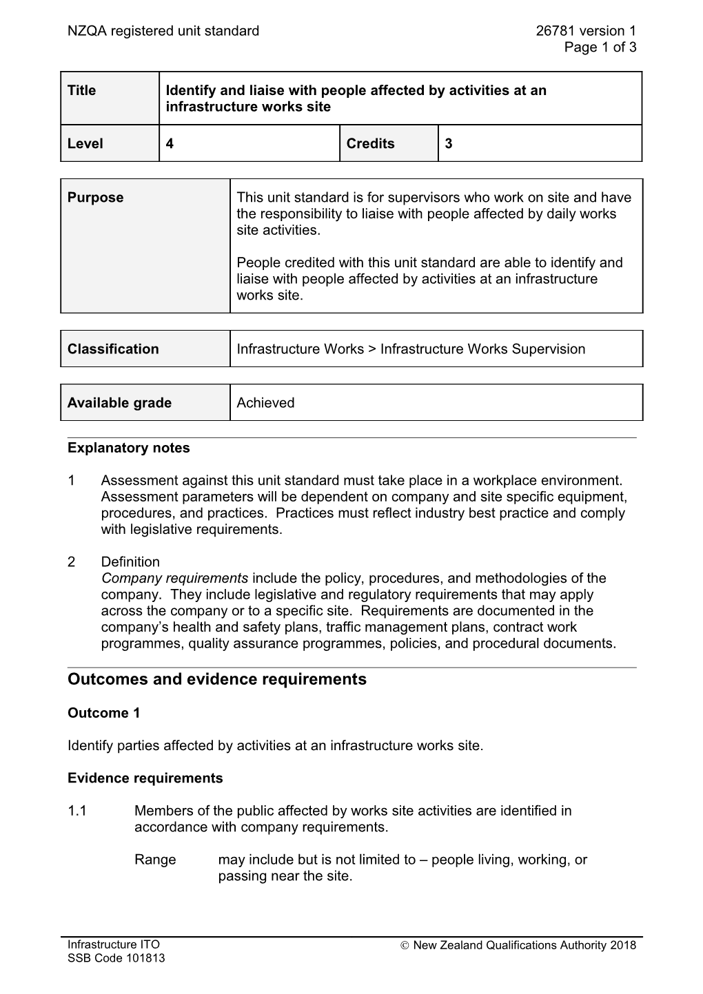 26781 Identify and Liaise with People Affected by Activities at an Infrastructure Works Site