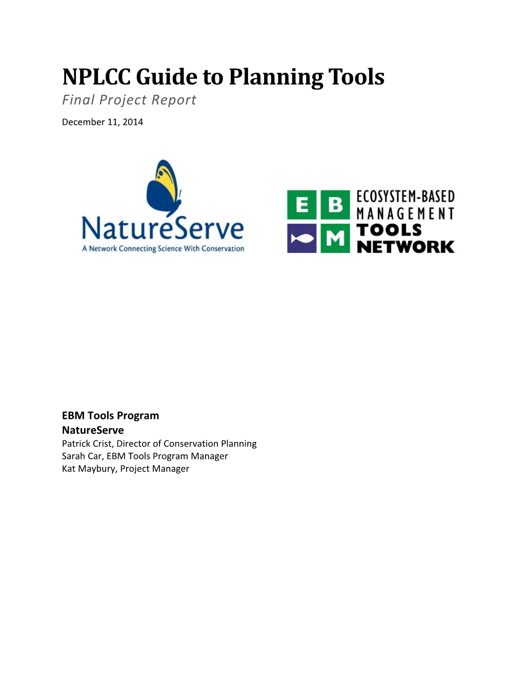 NPLCC Guide to Planning Tools