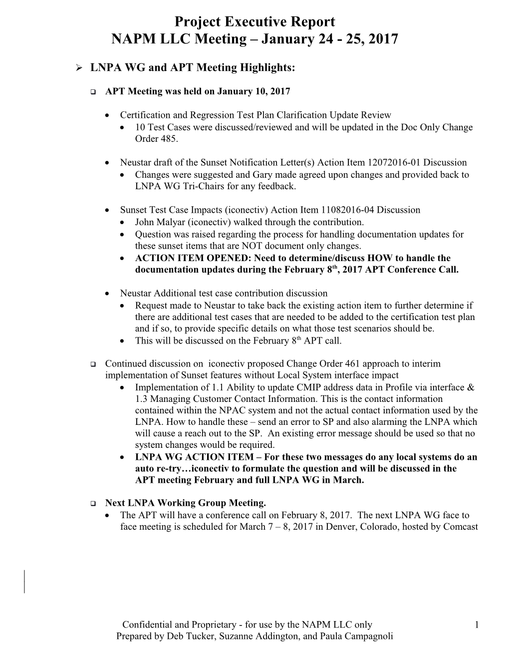 PE Report - NAPM LLC Meeting 2001-01-18 Atlanta s2