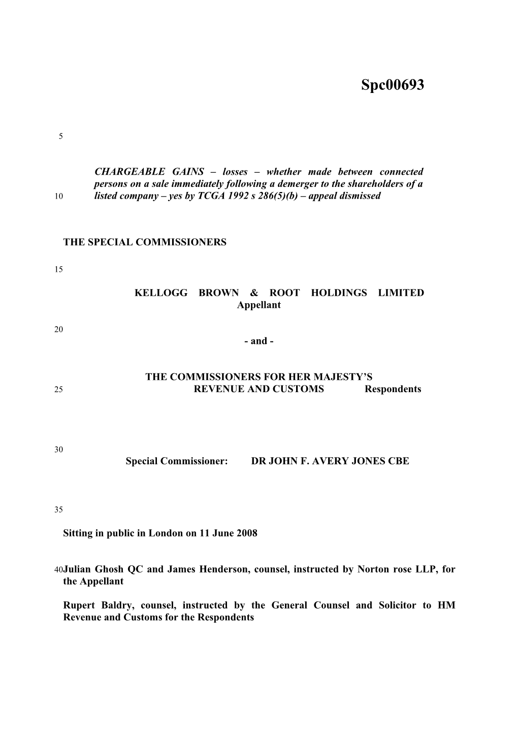 KELLOGG BROWN & ROOT HOLDINGS Limitedappellant