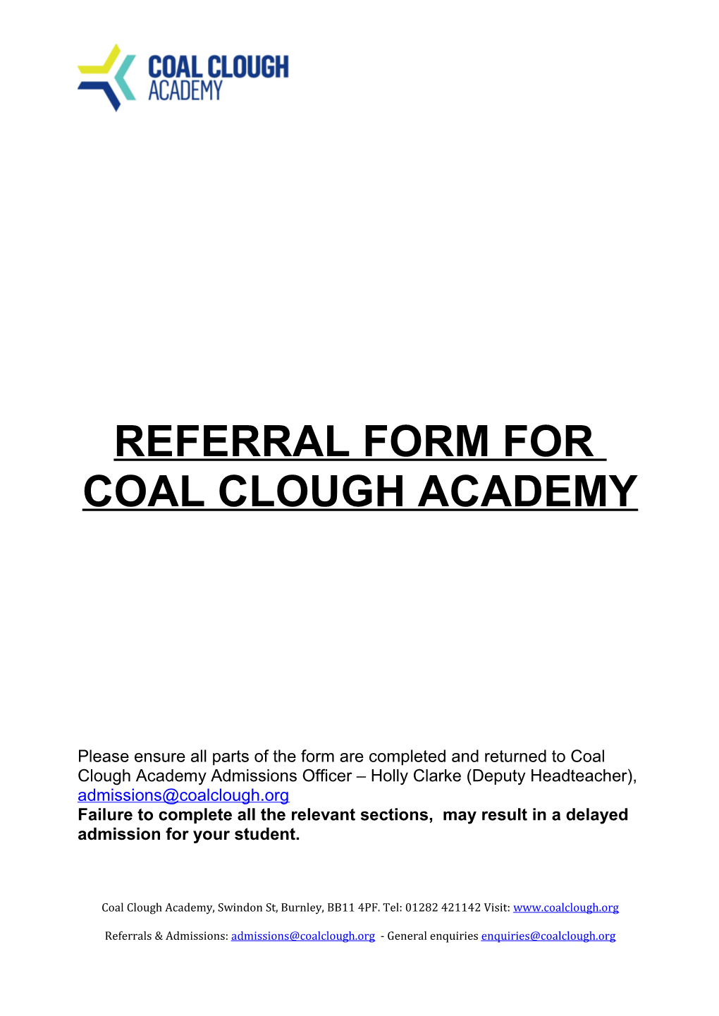 Referral Form For