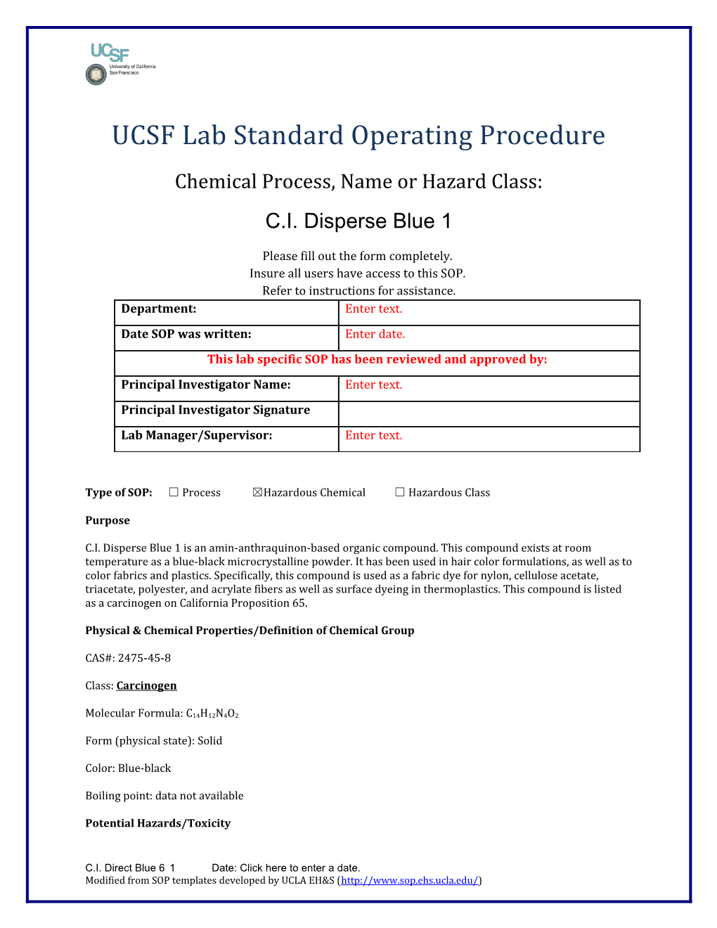 UCSF Lab Standard Operating Procedure s33