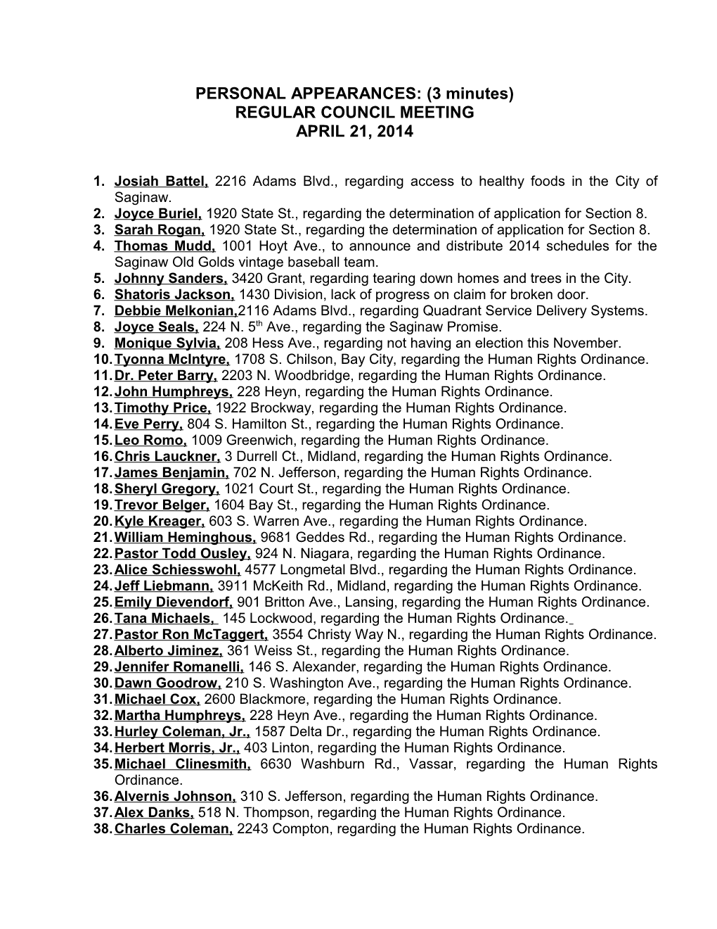 REGULAR COUNCIL MEETING, DECEMBER 30, 2002 (12:00 Noon)