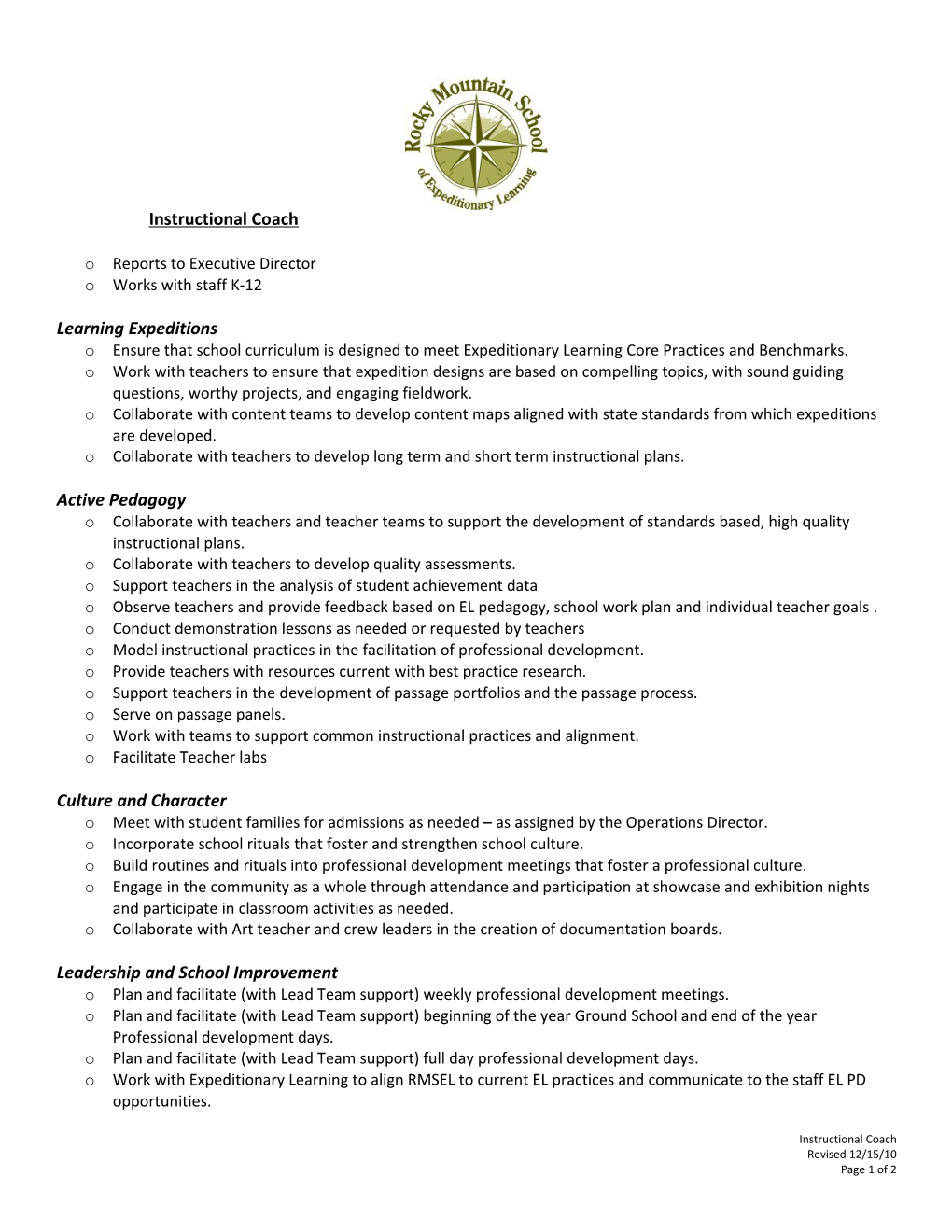 Instructional Coach