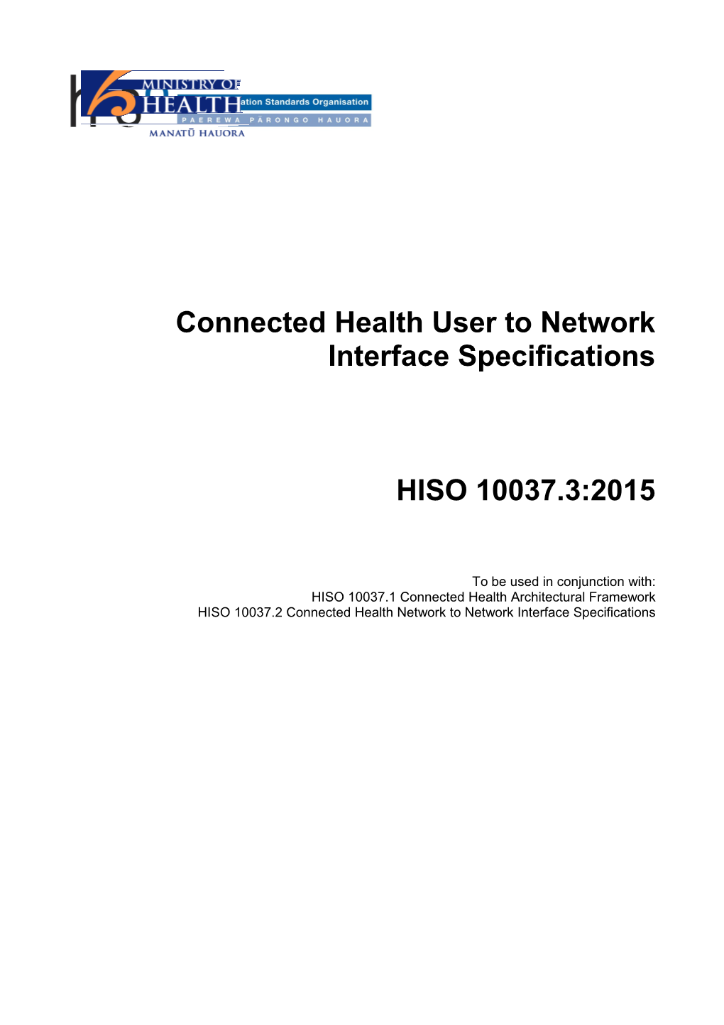 HISO 10037.3:2015 Connected Health UNI Specifications