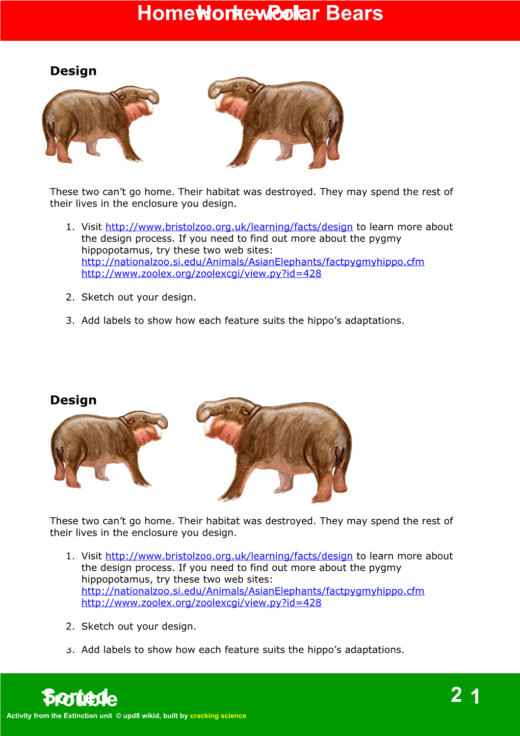 3. Add Labels to Show How Each Feature Suits the Hippo S Adaptations