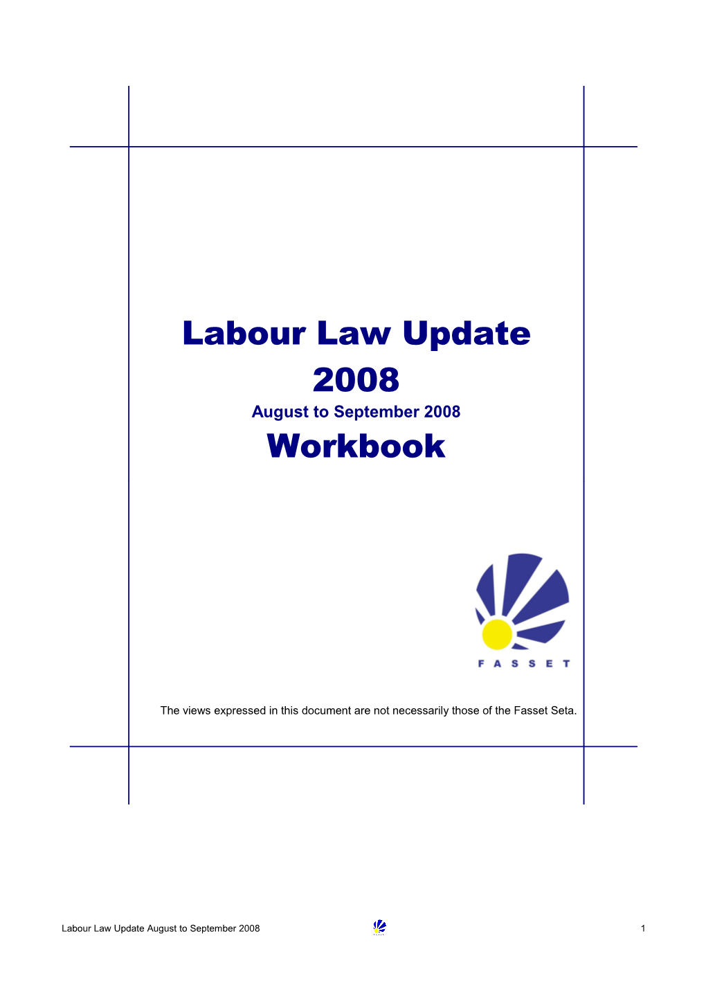 Labour Law Update 2008