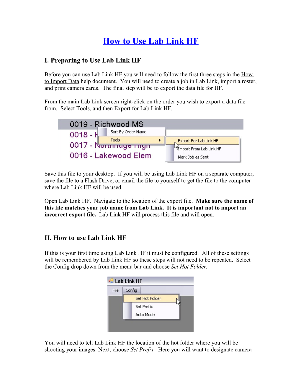 How to Import Data, Print Camera Cards, and Match Data Using Lab Link