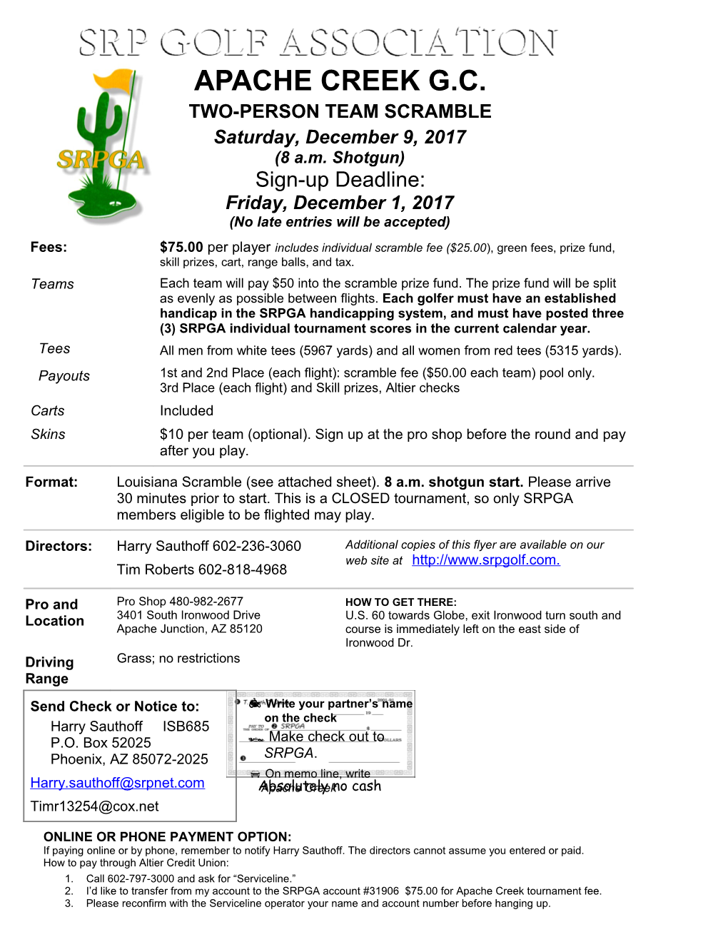 Club West Annual Scramble