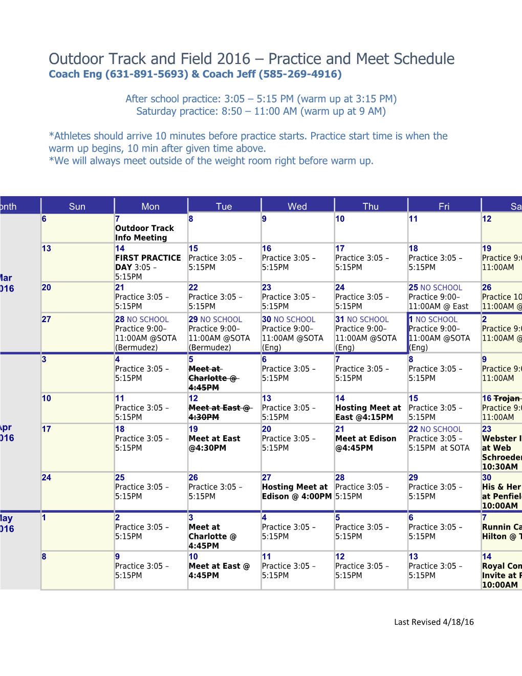 2015 Calendar with US Holidays - by Week