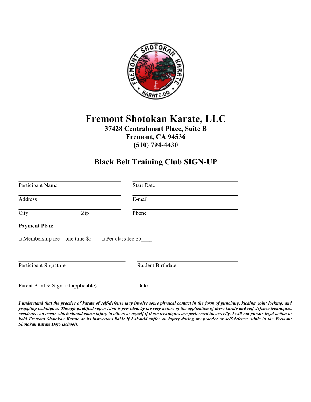 Fremont Shotokan Karate, LLC