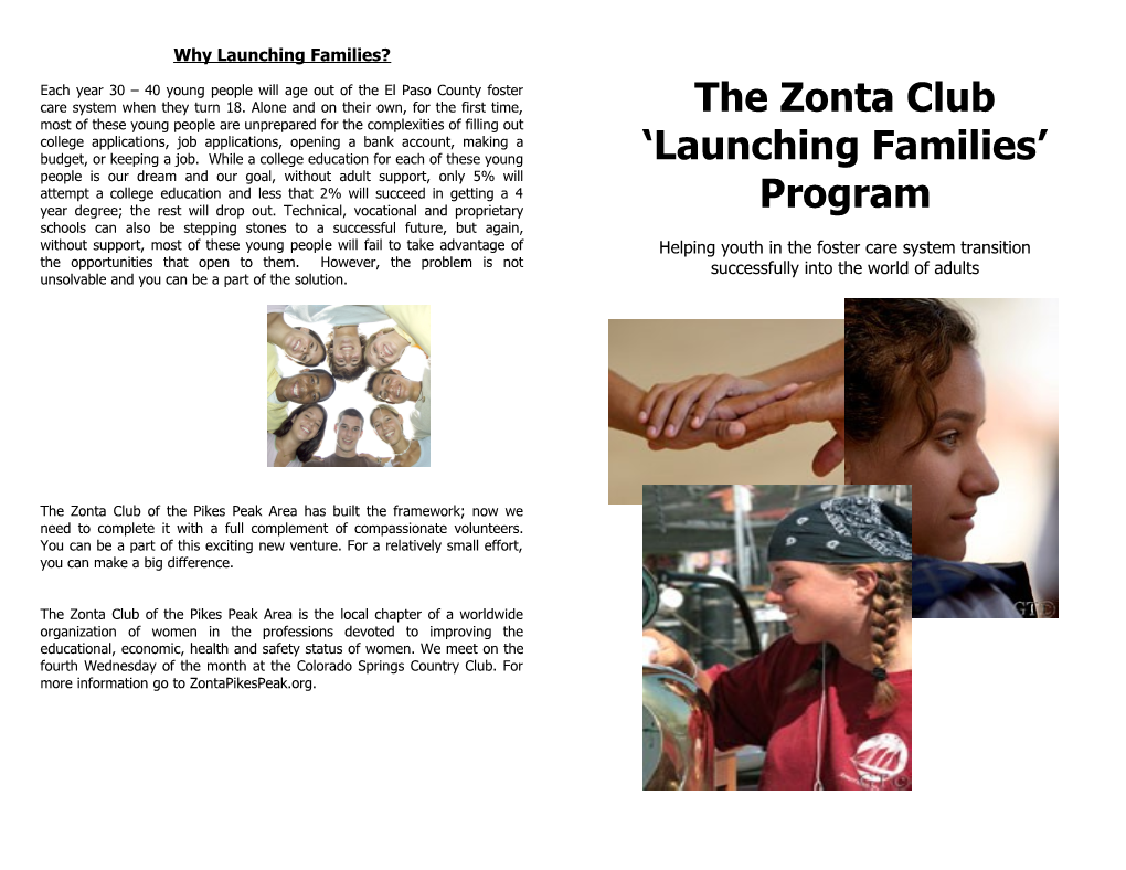 The Zonta Club Launching Families Program