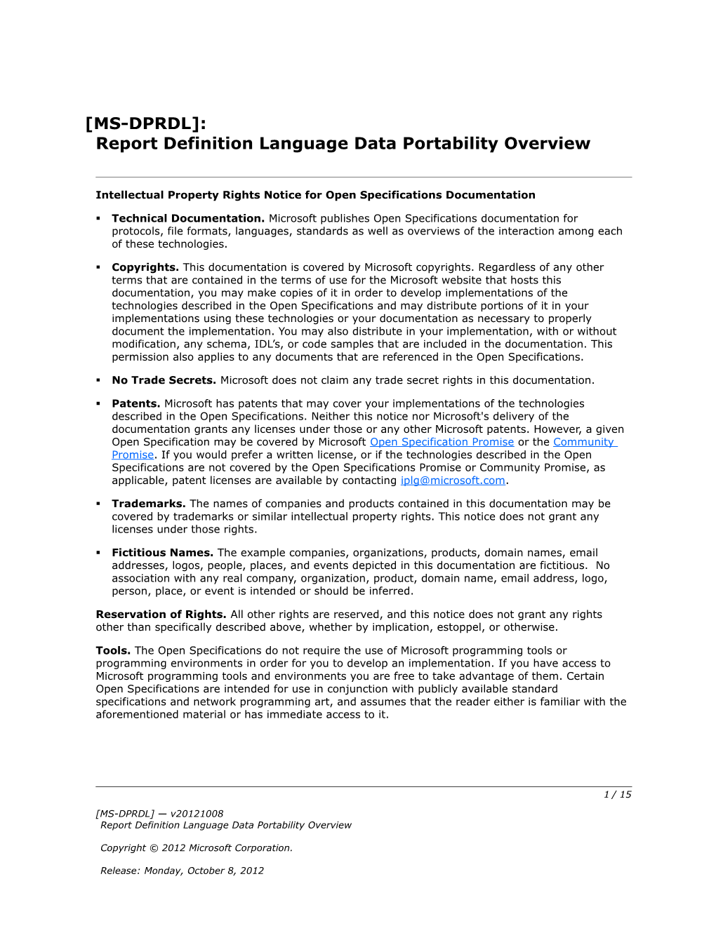 Intellectual Property Rights Notice for Open Specifications Documentation s54