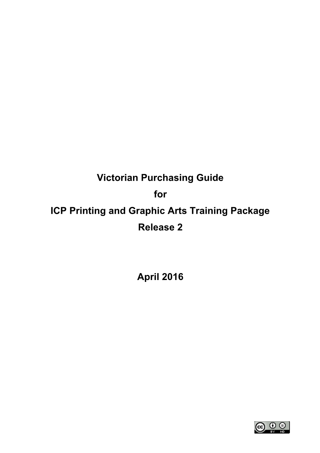 Victorian Purchasing Guide for ICP Printing