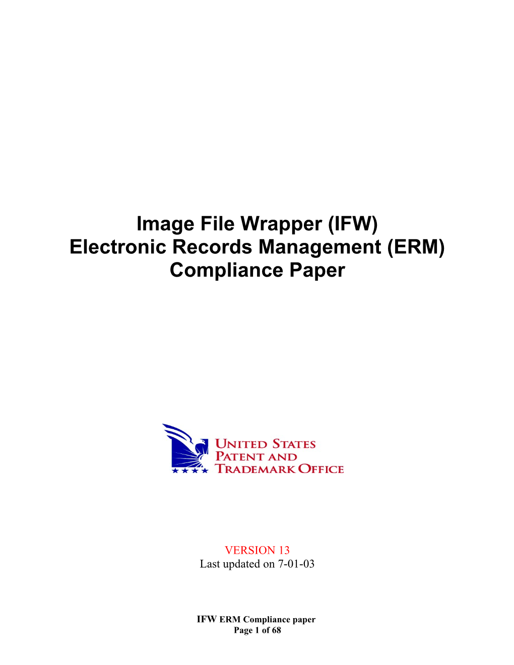 Image File Wrapper (IFW)
