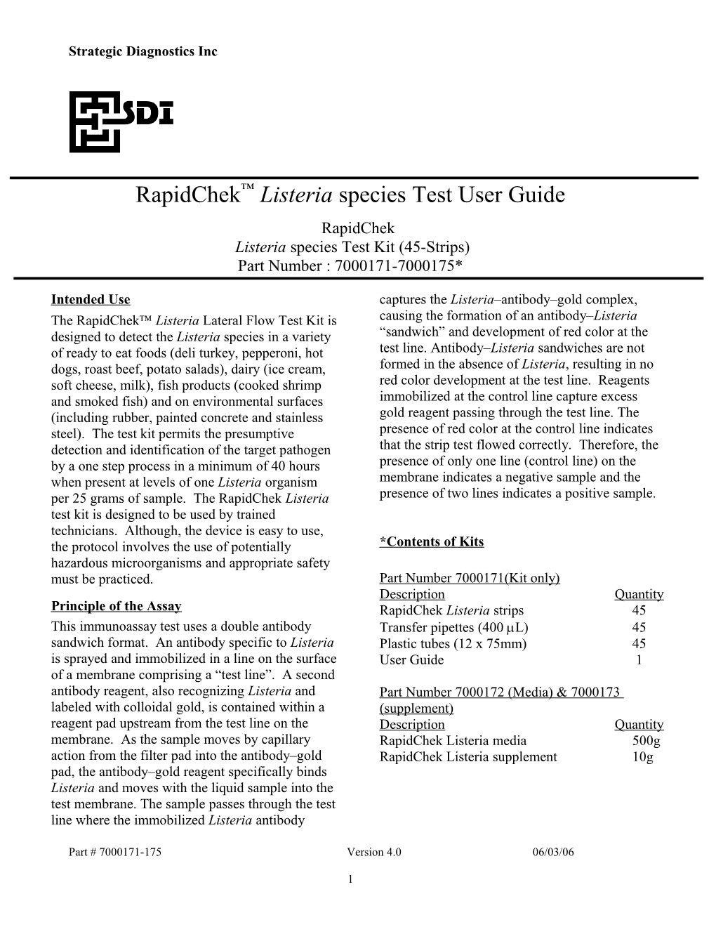 Revised HD-73 ELISA Assay User's Guide