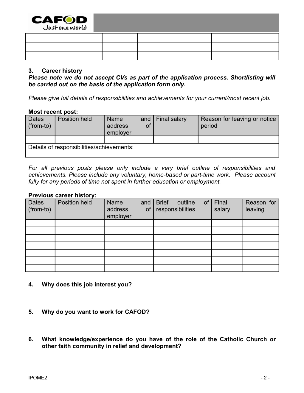 ID UK-Based Application Form