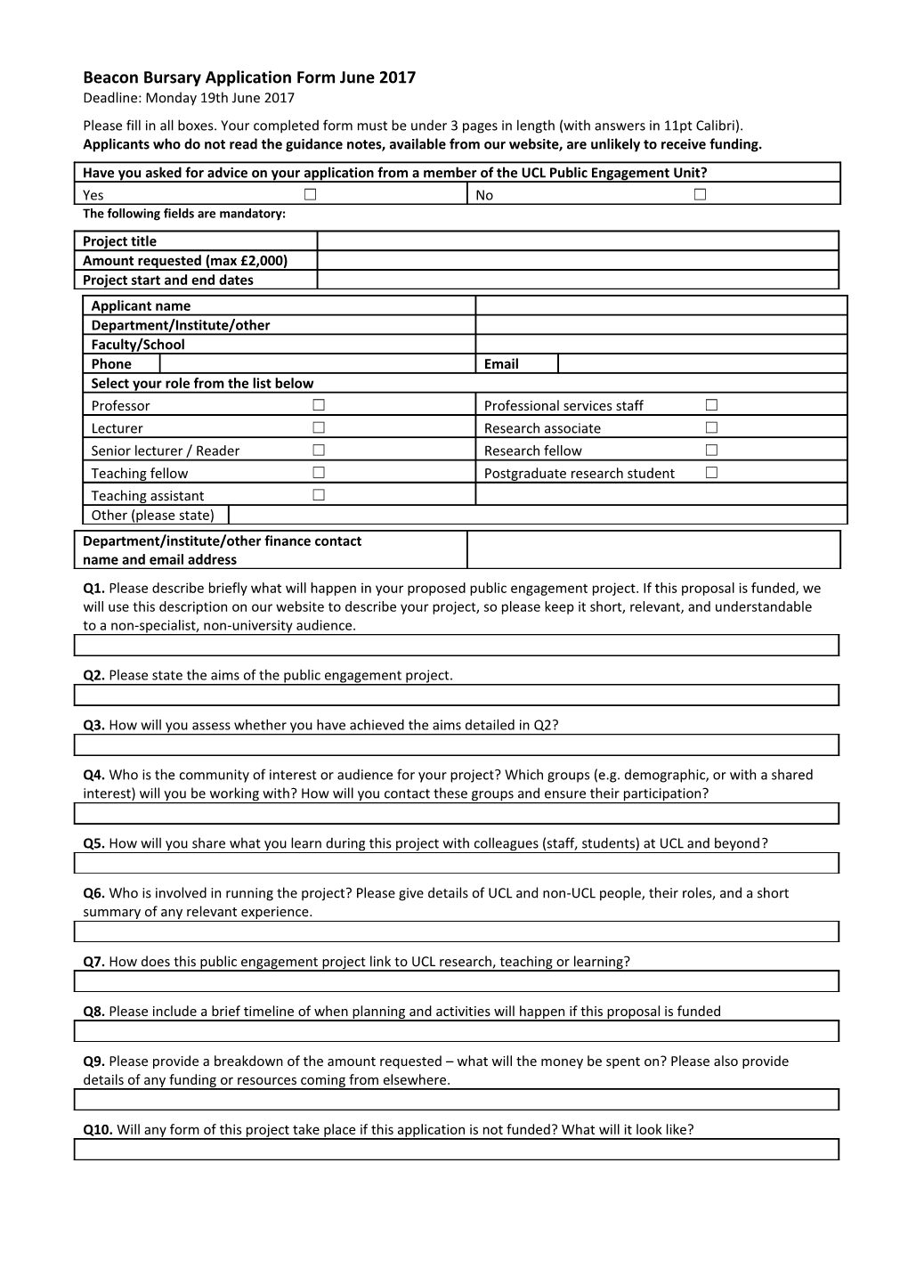 Beacon Bursary Application Form