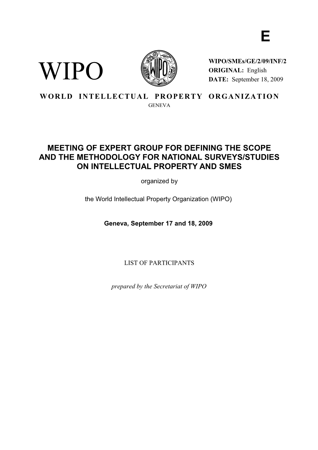 WIPO/Smes/GE/2/09/INF/2