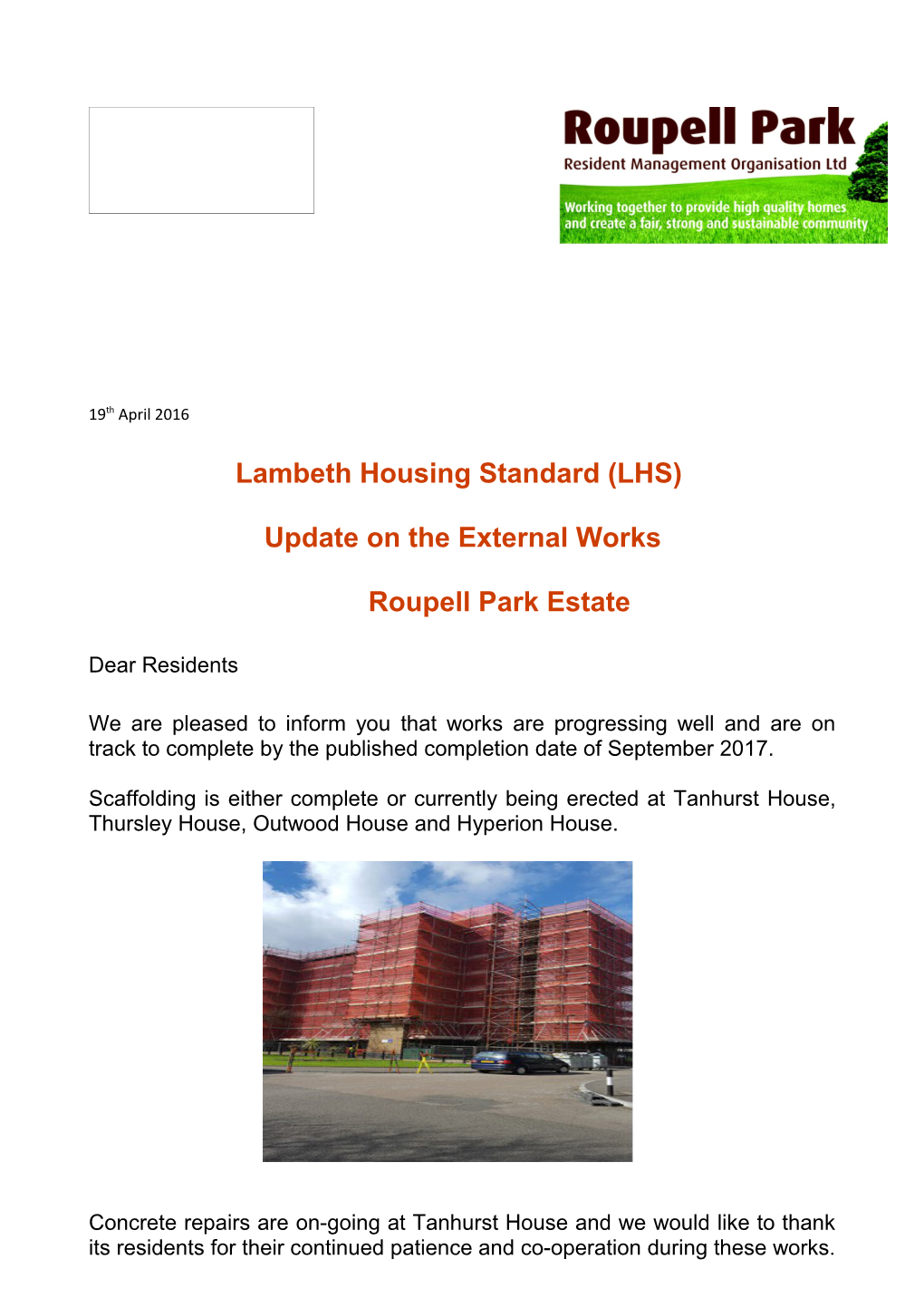 Lambeth Housing Standard (LHS)