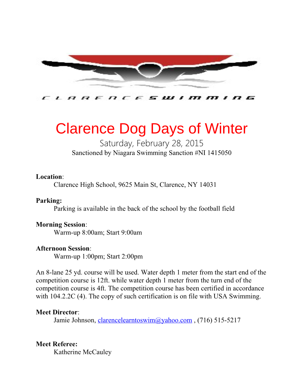 Clarence Dog Days of Winter