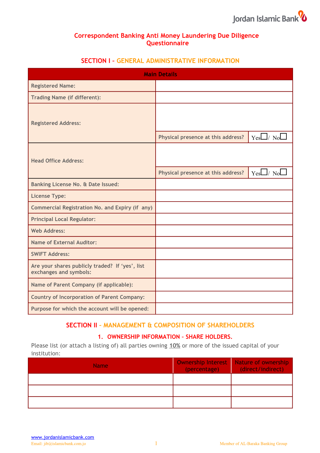 Correspondent Banking Anti Money Laundering Due Diligence