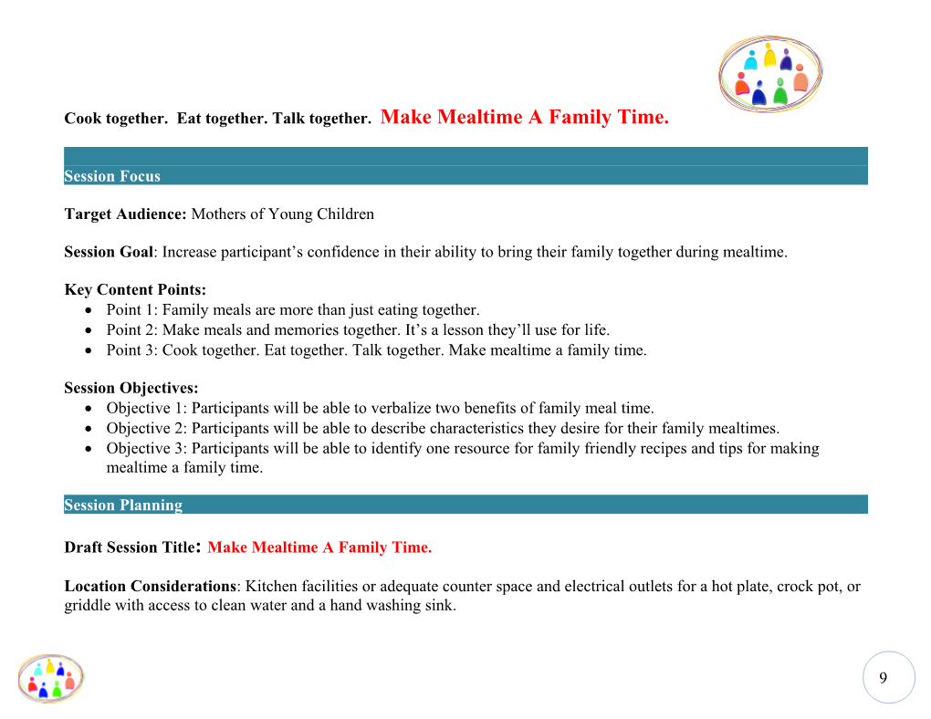 Family Mealtime Session Guide