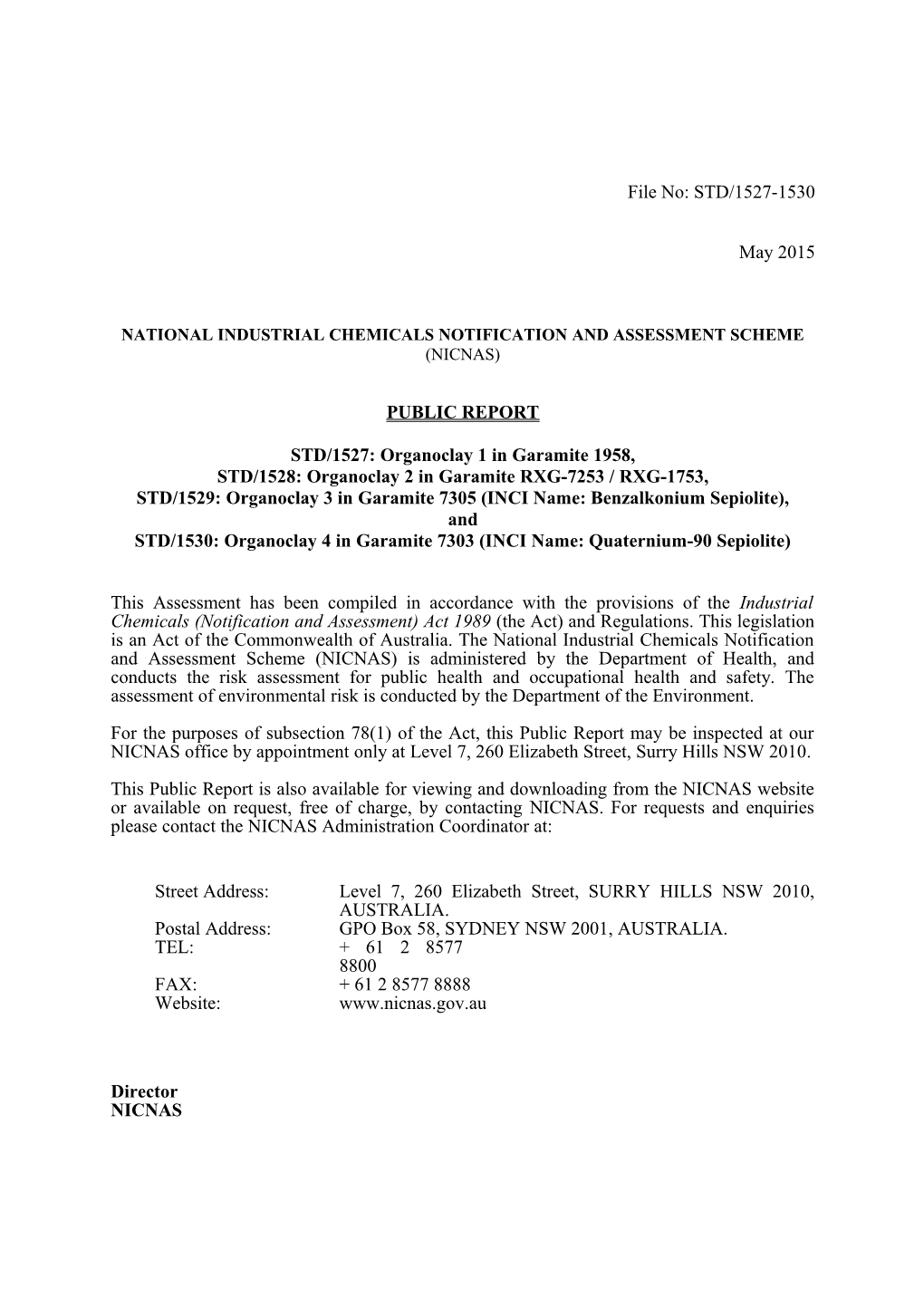 National Industrial Chemicals Notification and Assessment Scheme s9