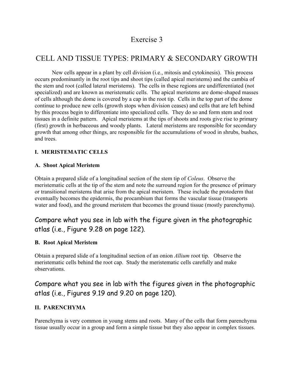 Cell and Tissue Types: Primary & Secondary Growth