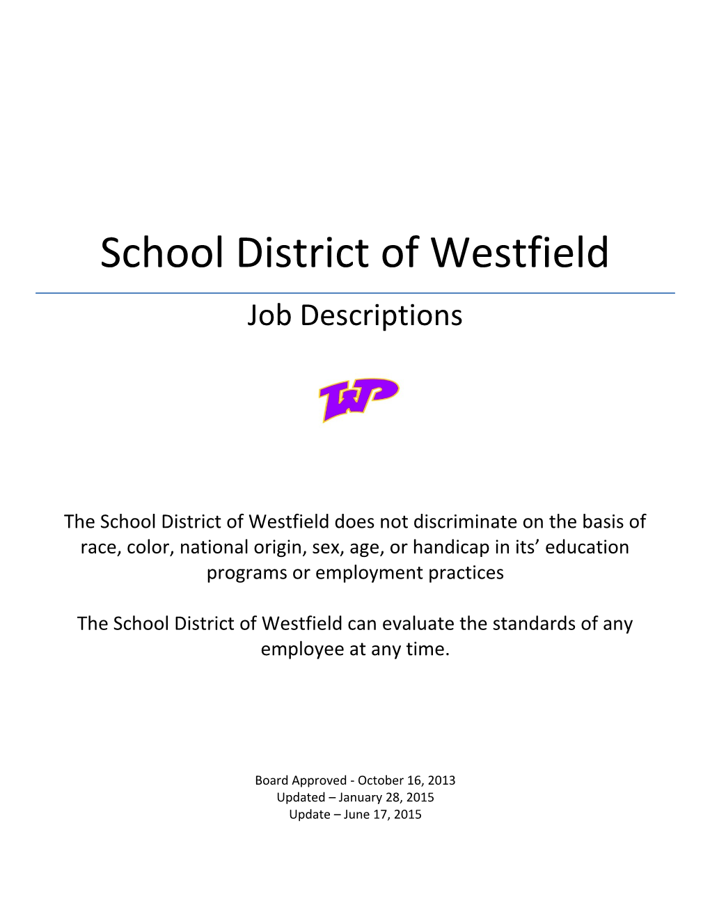 School District of Westfield