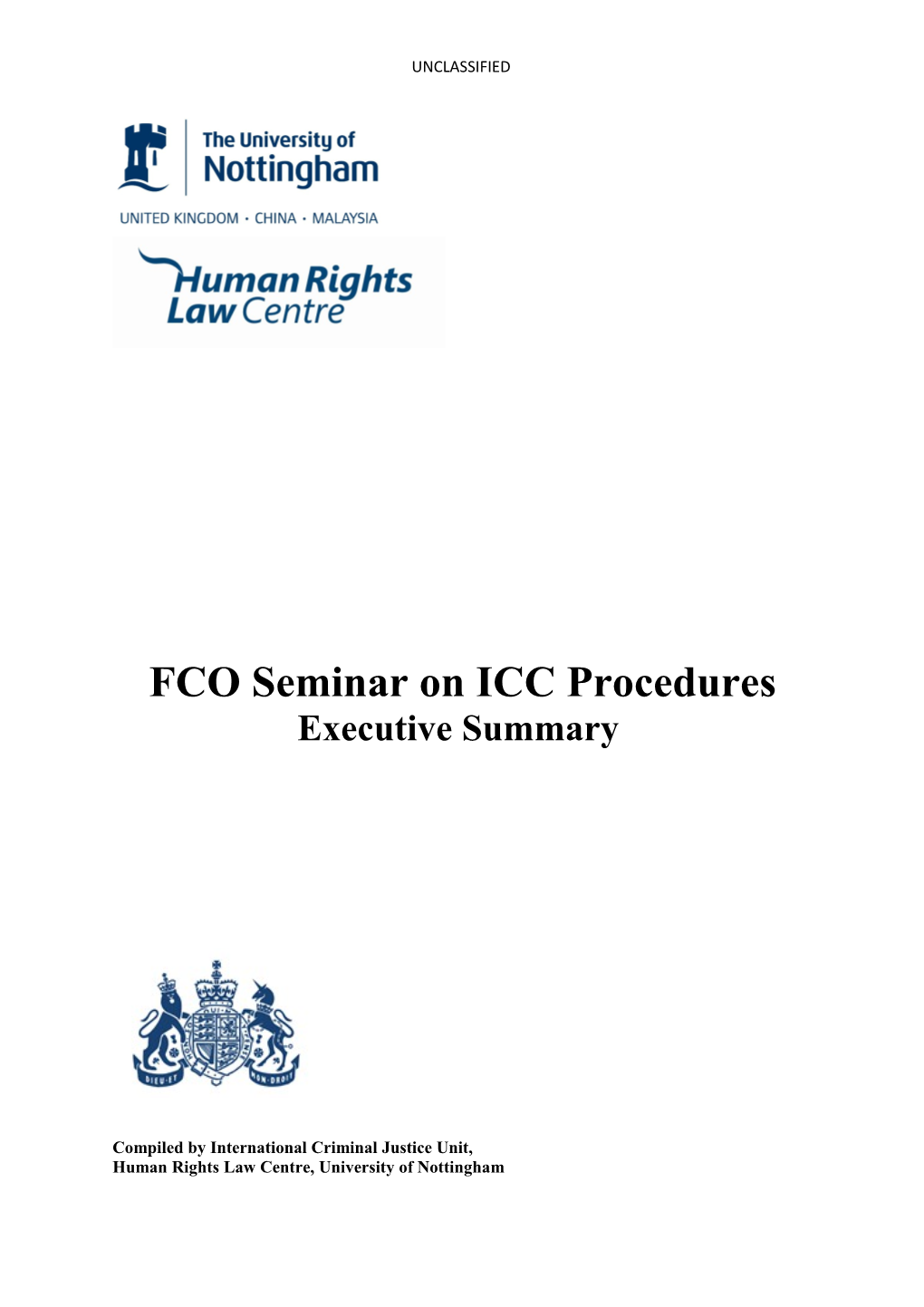 FCO Seminar on ICC Procedures