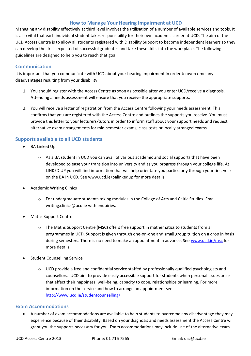 How to Manage Your Hearing Impairment at UCD