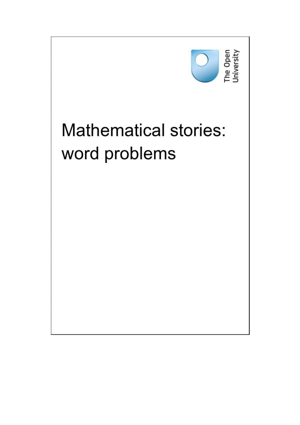 Mathematical Stories: Word Problems