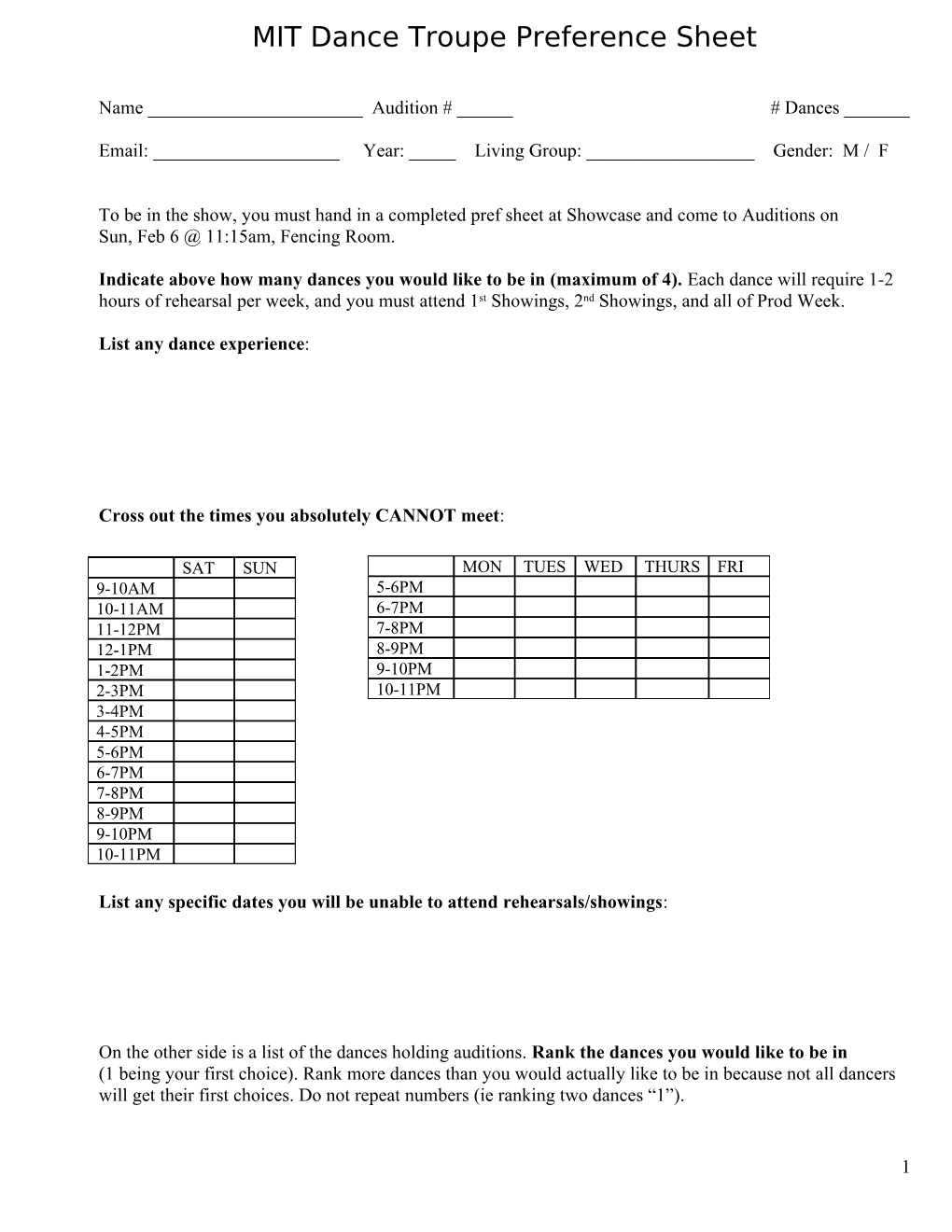 MIT Dance Troupe Preference Sheet s1