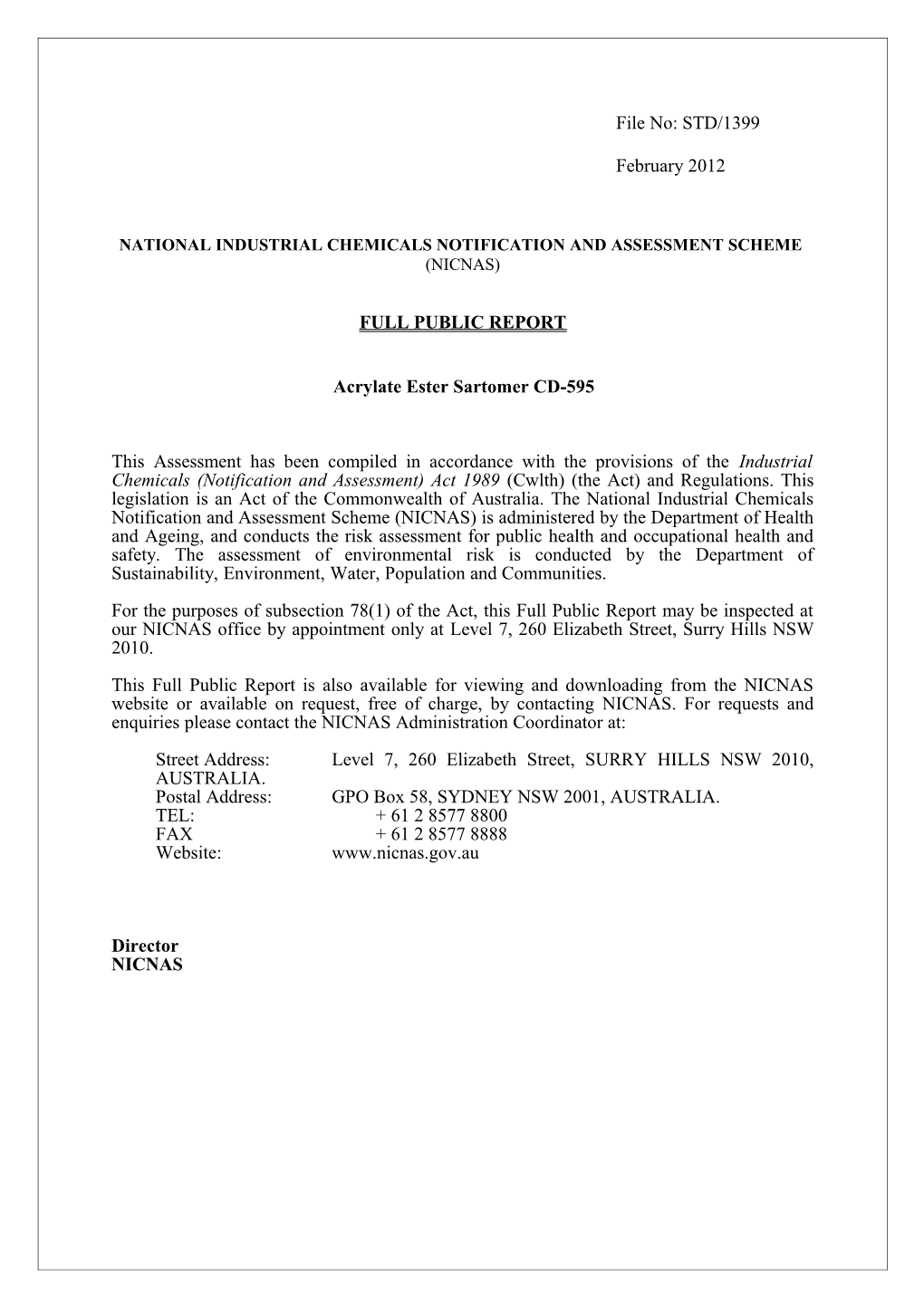 National Industrial Chemicals Notification and Assessment Scheme s17
