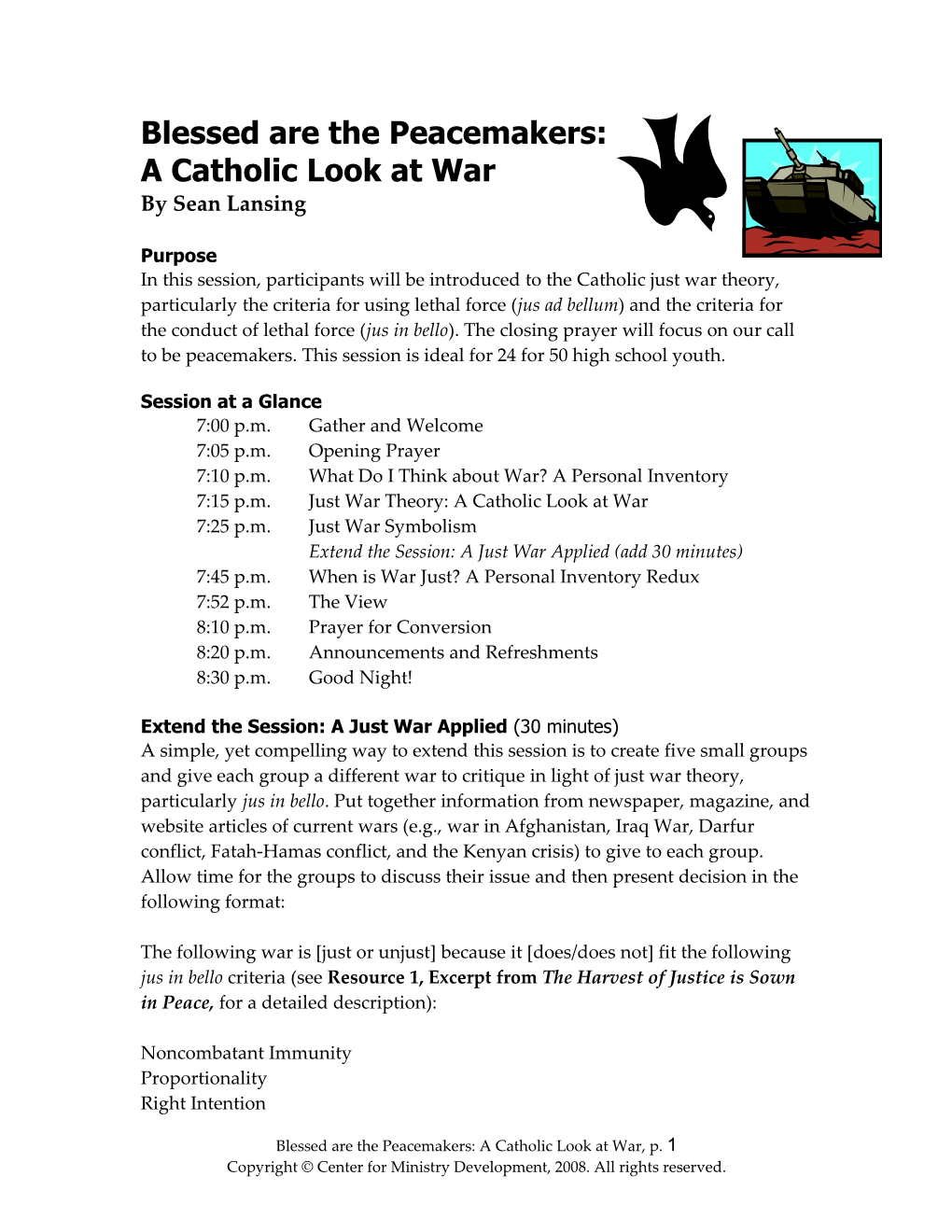 A Catholic Look at War
