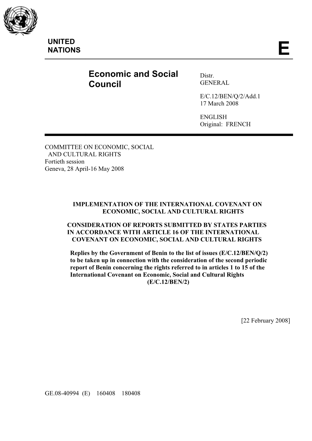 Implementation of the International Covenant Oneconomic, Social and Cultural Rights s1
