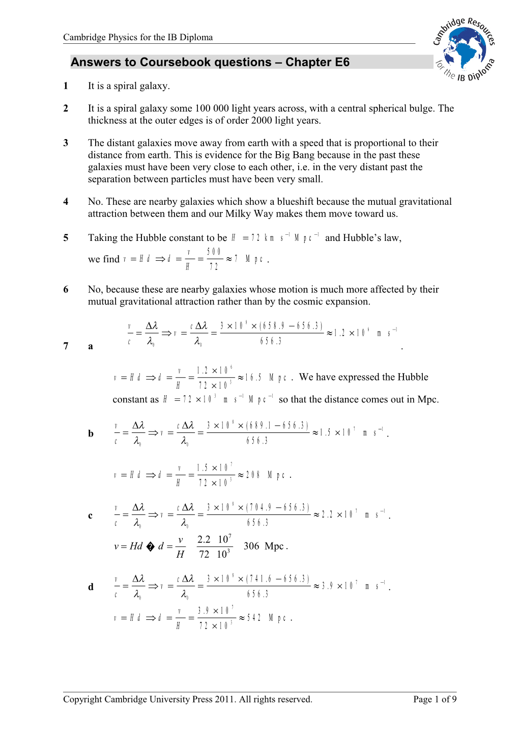 Extension Worksheet Topic 6 s12