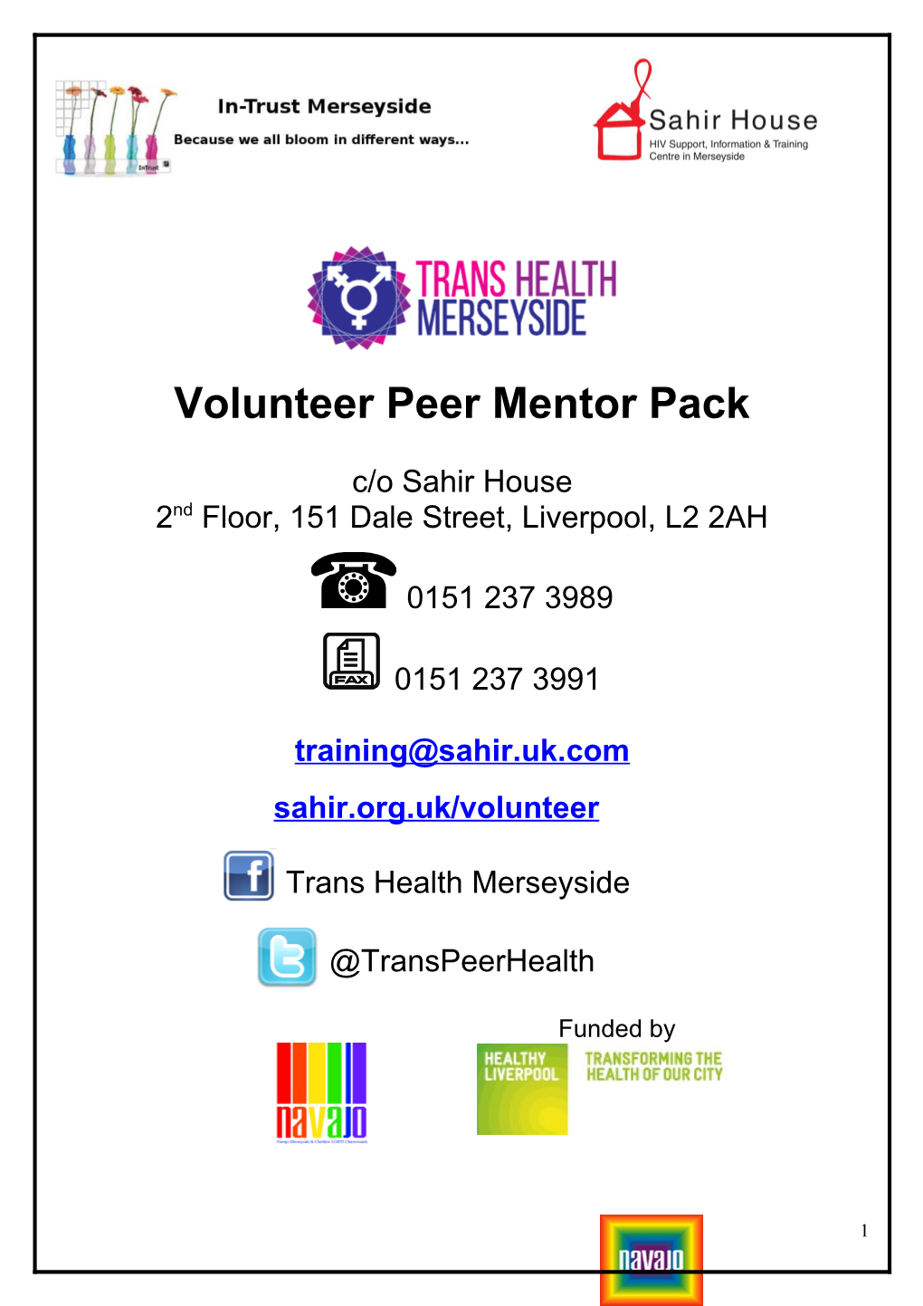 Volunteer Peer Mentor Pack