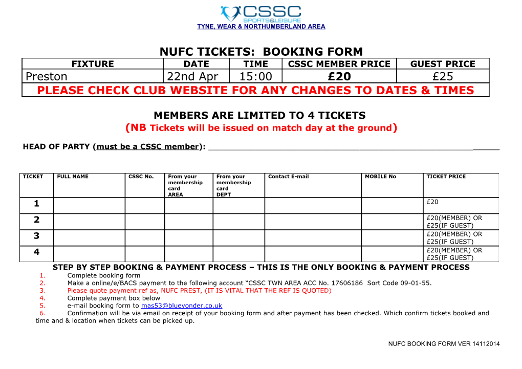 Cssc Booking Form s2
